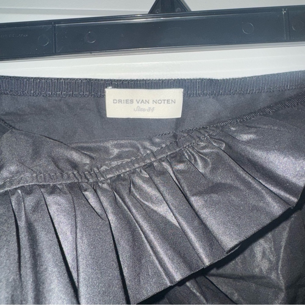 Dries Van Noten Ruffled Midi Black Skirt - Picture 15 of 16